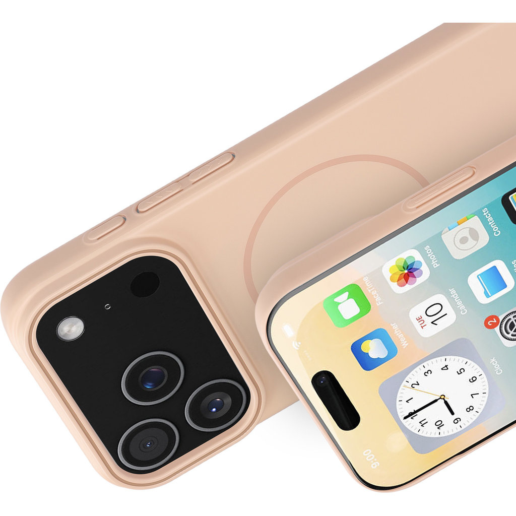 Mobiparts Mobiparts Slim Line Case Apple iPhone 17 Pro (MagSafe Compatible) Dune Sand