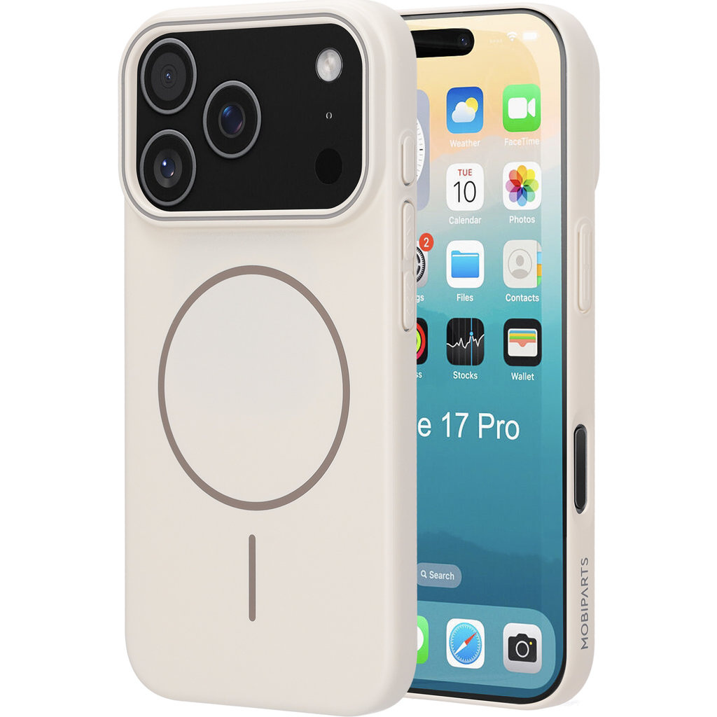 Mobiparts Mobiparts Slim Line Case voor iPhone 17 Pro - MagSafe - Off White