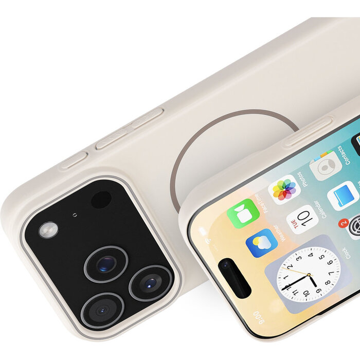 Mobiparts Mobiparts Slim Line Case voor iPhone 17 Pro - MagSafe - Off White