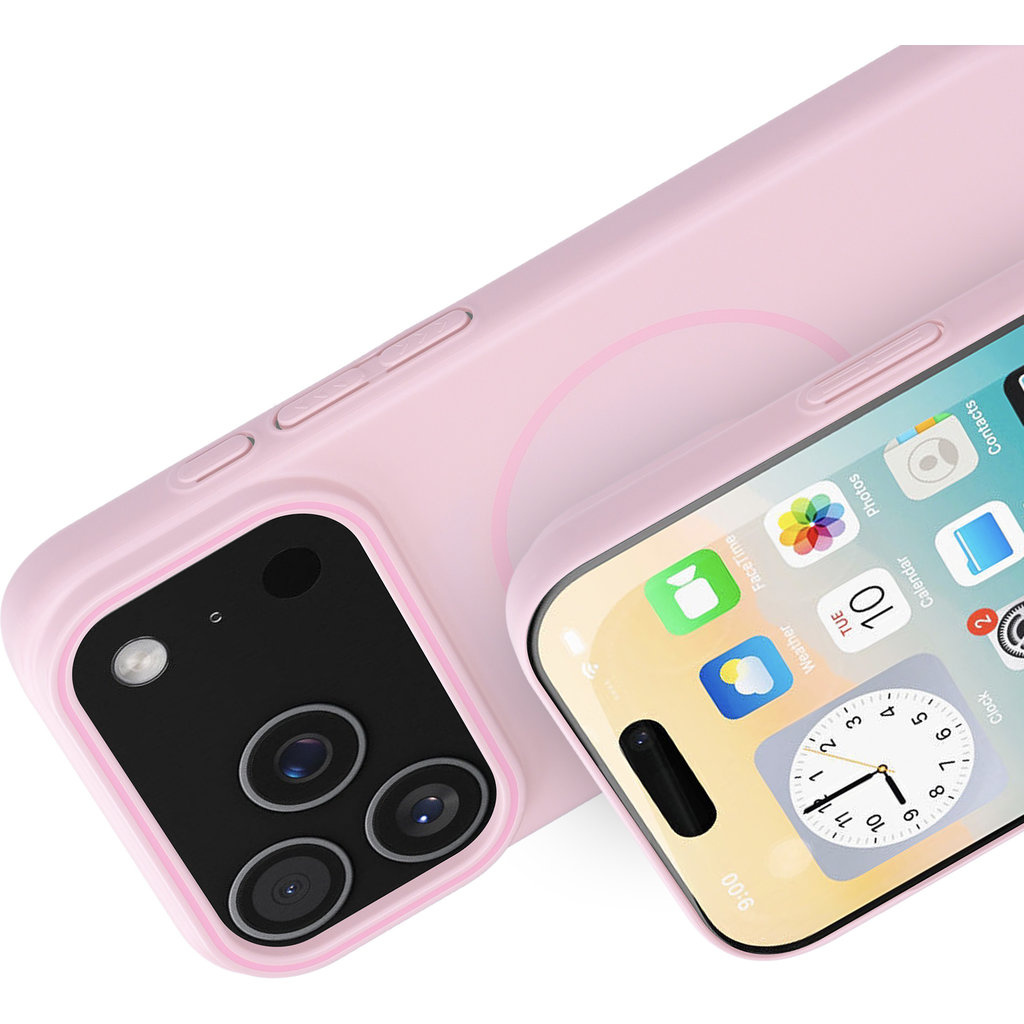 Mobiparts Mobiparts Slim Line Case voor iPhone 17 Pro - MagSafe - Blush Pink