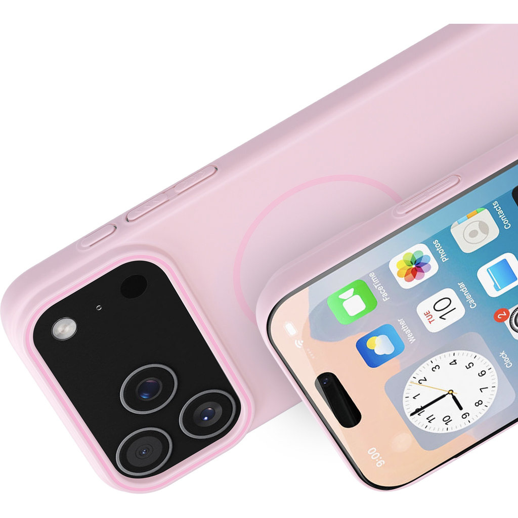 Mobiparts Mobiparts Slim Line MagSafe Case voor iPhone 17 Pro Max - Blush Pink
