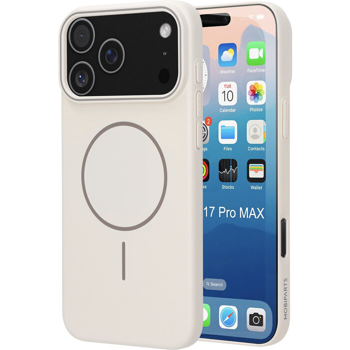 Mobiparts Mobiparts Slim Line Case voor Apple iPhone 17 Pro Max - MagSafe - Off White