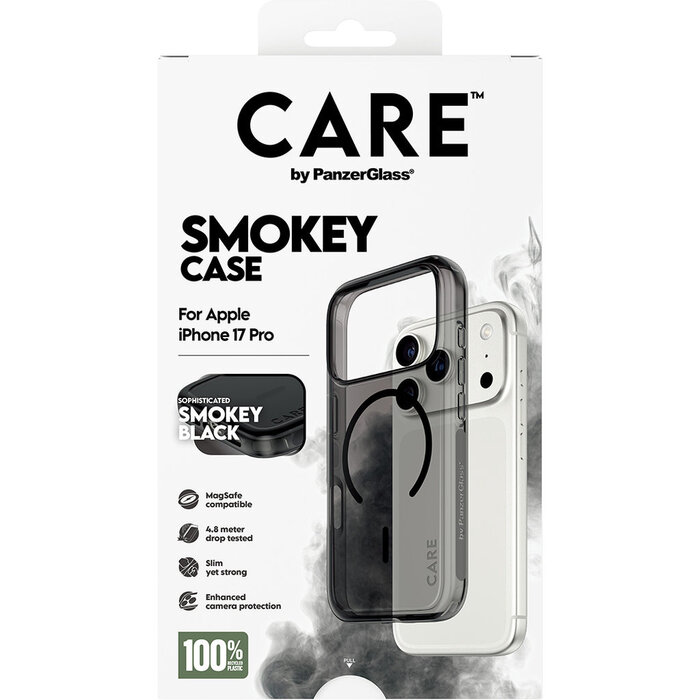 CARE by PanzerGlass PanzerGlass Urban Explorer MagSafe Hoesje voor iPhone 17 Pro - Smokey Black