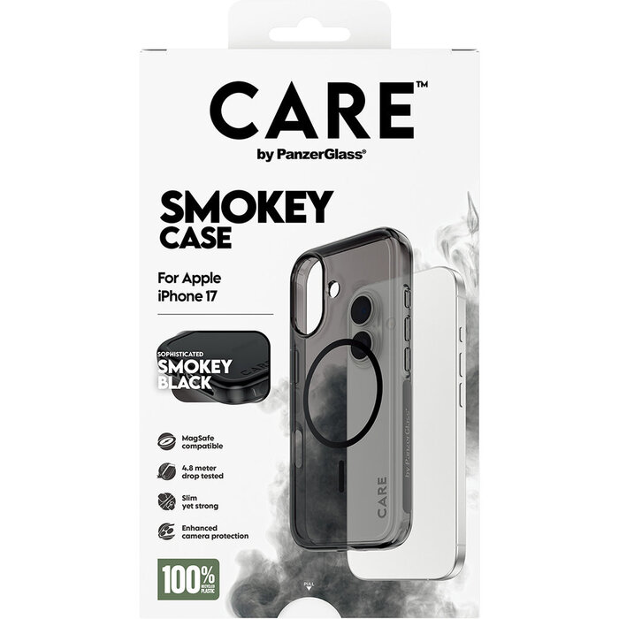 CARE by PanzerGlass PanzerGlass Urban Explorer iPhone 17 Hoesje - MagSafe - Smokey Black