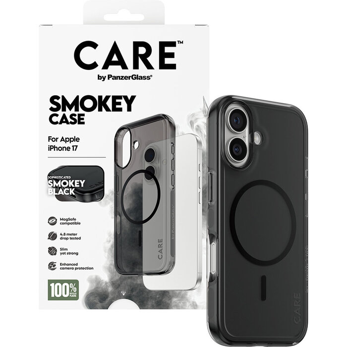 CARE by PanzerGlass PanzerGlass Urban Explorer iPhone 17 Hoesje - MagSafe - Smokey Black