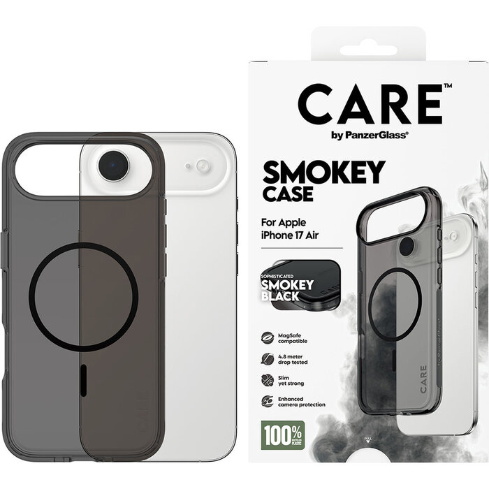 CARE by PanzerGlass PanzerGlass Urban Explorer MagSafe Hoesje voor iPhone Air - Smokey Black
