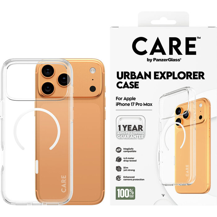CARE by PanzerGlass PanzerGlass Urban Explorer MagSafe Case iPhone 17 Pro Max Transparant