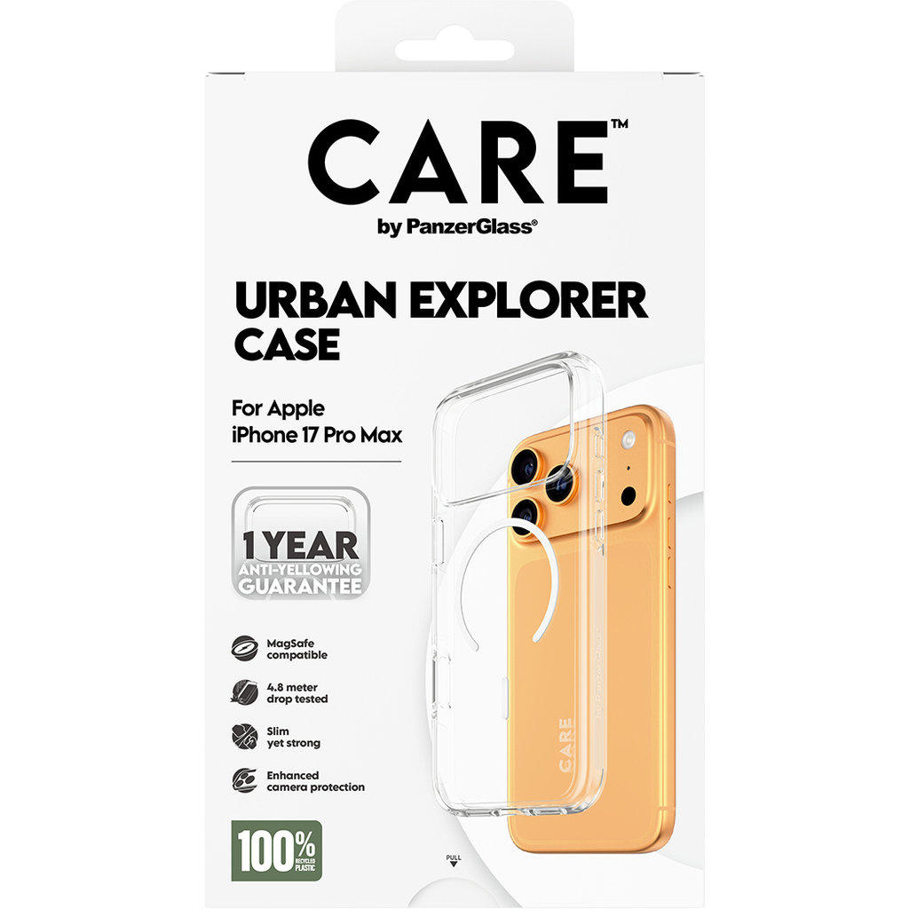 CARE by PanzerGlass PanzerGlass Urban Explorer MagSafe Case iPhone 17 Pro Max Transparant