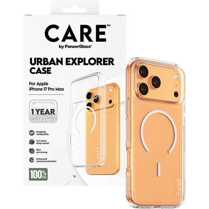 CARE by PanzerGlass PanzerGlass Urban Explorer MagSafe Case iPhone 17 Pro Max Transparant