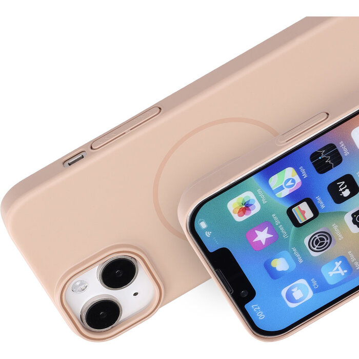 Mobiparts Mobiparts Slim Line Case voor iPhone 14 - MagSafe - Dune Sand