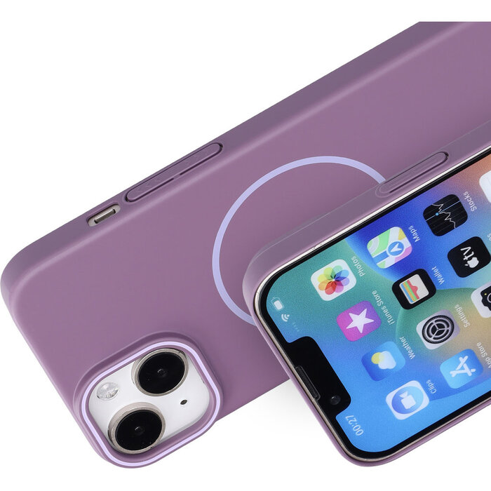 Mobiparts Mobiparts Slim Line Case voor iPhone 14 - MagSafe - Imperial Purple