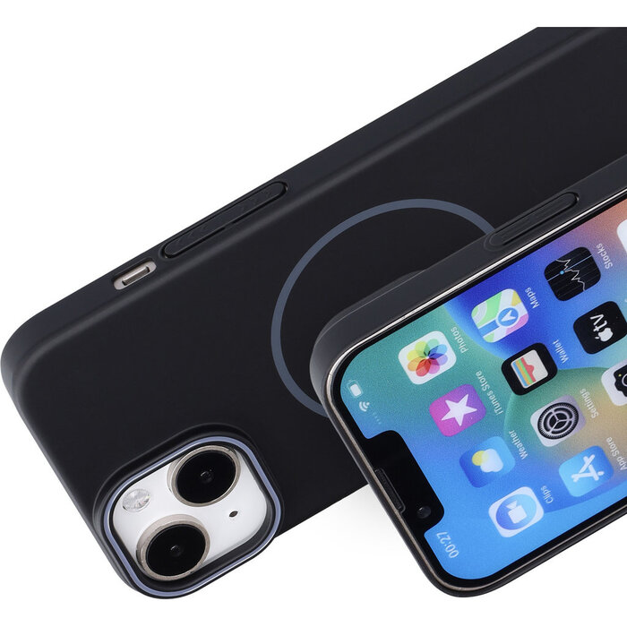 Mobiparts Mobiparts Slim Line Case Apple iPhone 14 (MagSafe Compatible) Onyx Black