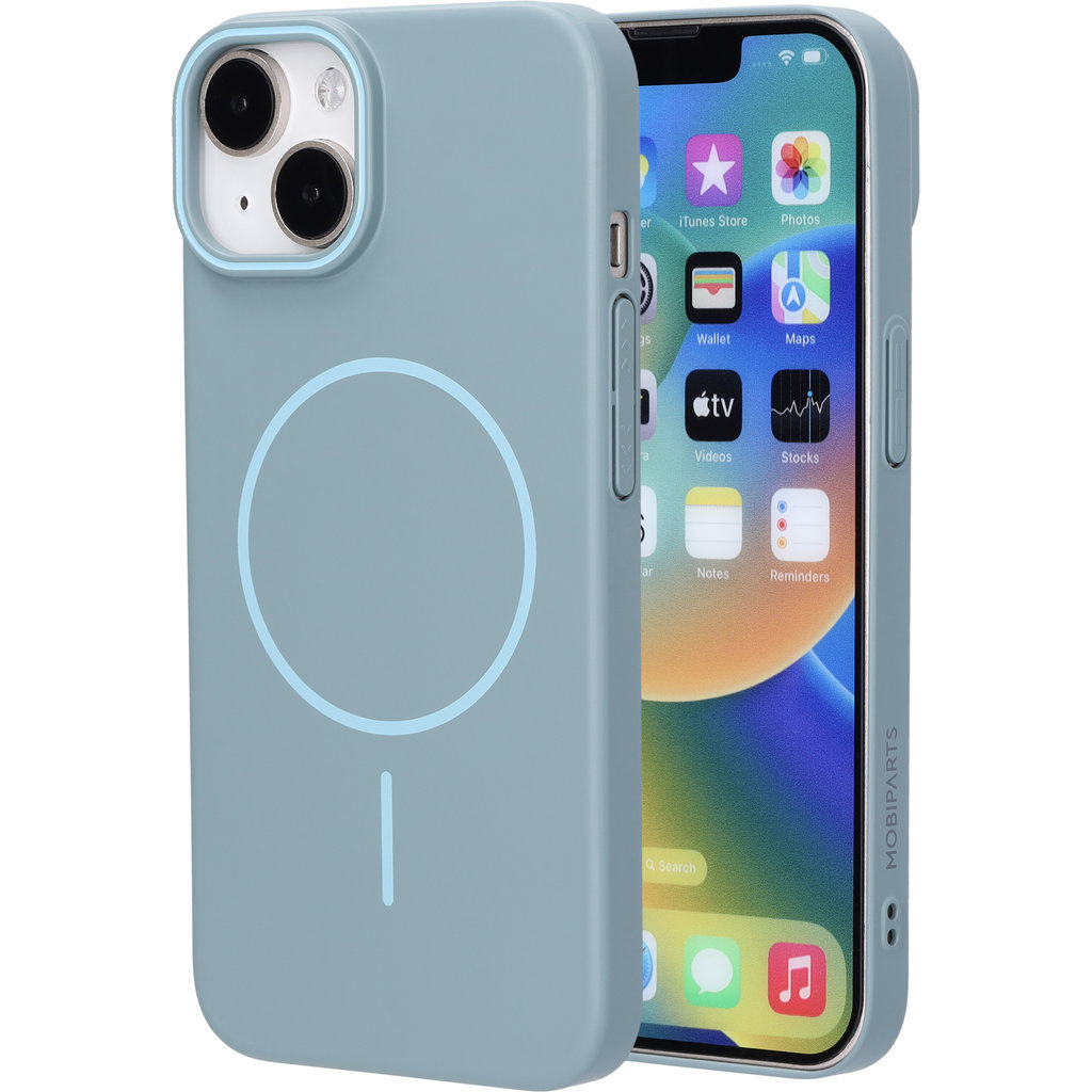 Mobiparts Mobiparts Slim Line Case voor iPhone 14 - MagSafe Compatible - Sage Green