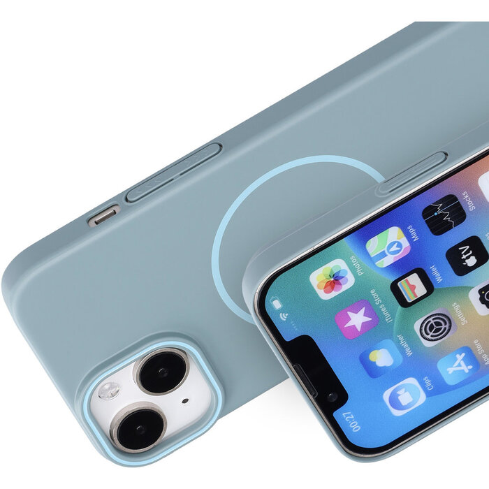 Mobiparts Mobiparts Slim Line Case Apple iPhone 14 (MagSafe Compatible) Sage Green