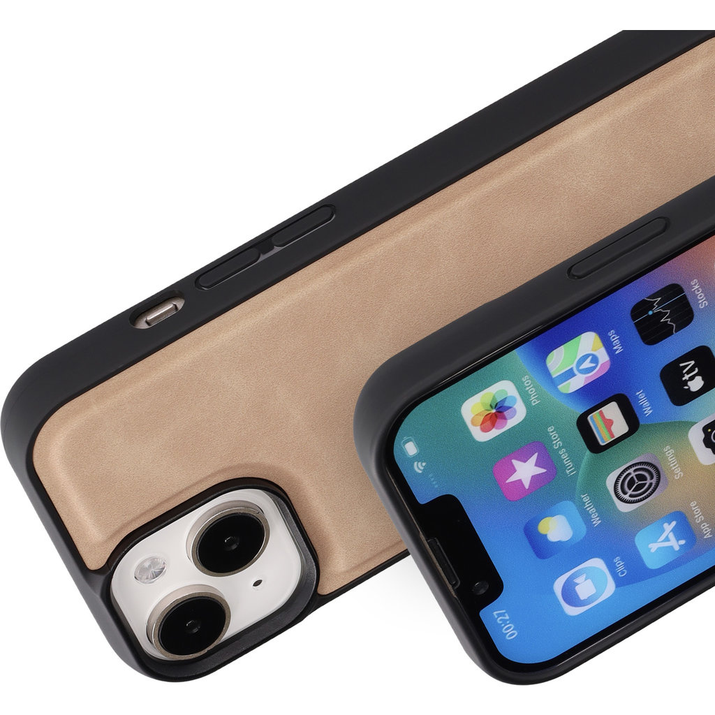 Mobiparts Mobiparts Classic MagSafe Backcover voor iPhone 15, 14 & 13 - Moonstone Beige