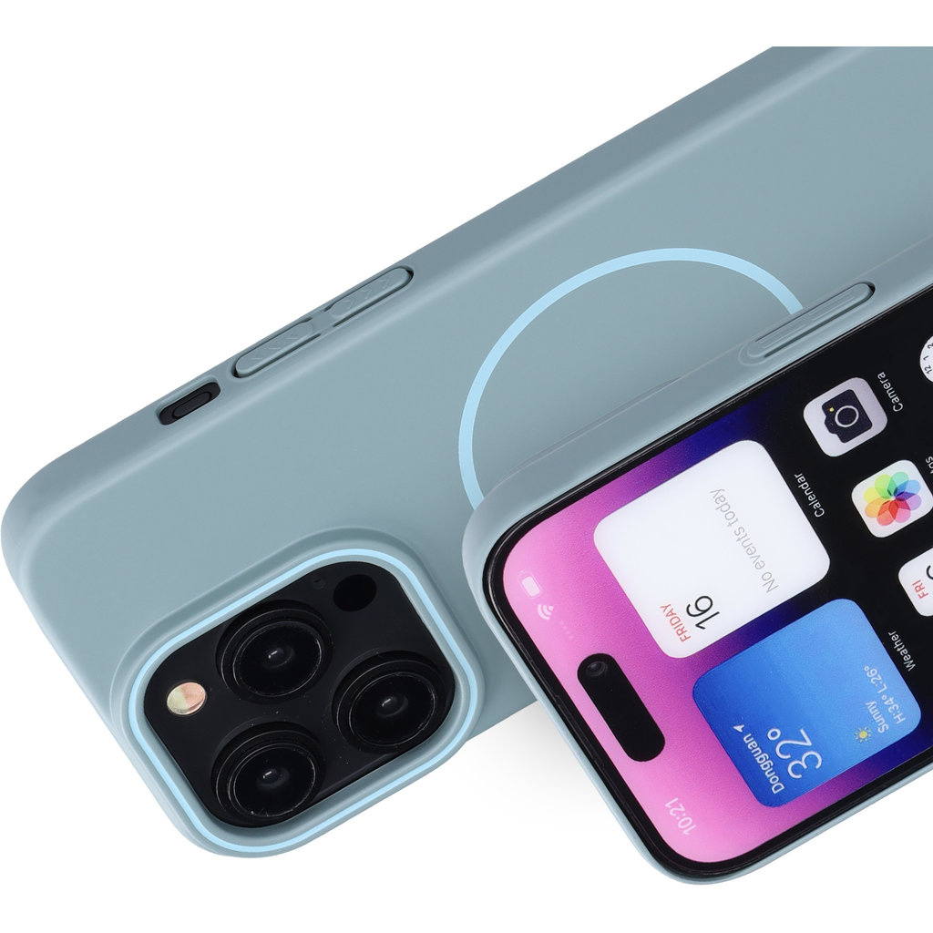 Mobiparts Mobiparts Slim Line Case Apple iPhone 15 Pro (MagSafe Compatible) Sage Green