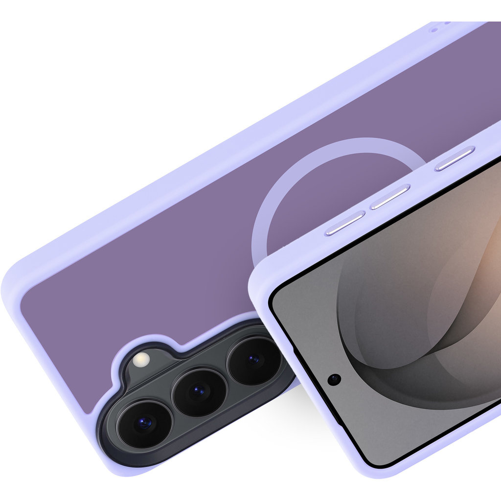 Mobiparts Mobiparts MagSafe Hardcover voor Samsung Galaxy S26 - Satijn Lila