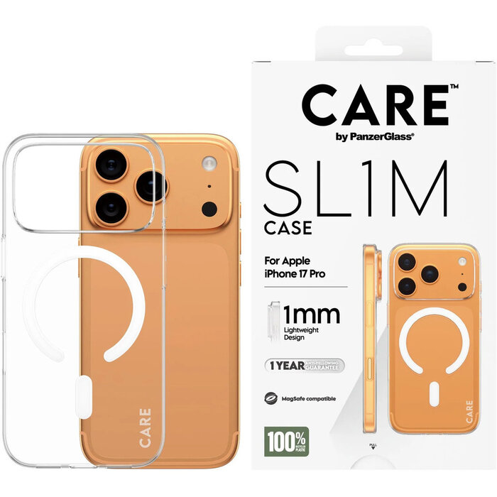 CARE by PanzerGlass PanzerGlass SL1M MagSafe Hoesje voor iPhone 17 Pro - Transparant