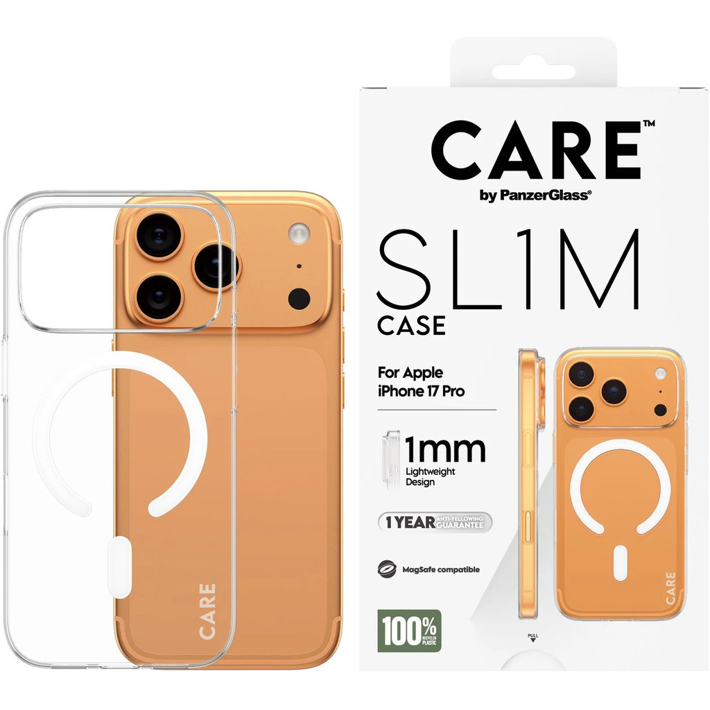 CARE by PanzerGlass PanzerGlass SL1M MagSafe Hoesje voor iPhone 17 Pro - Transparant
