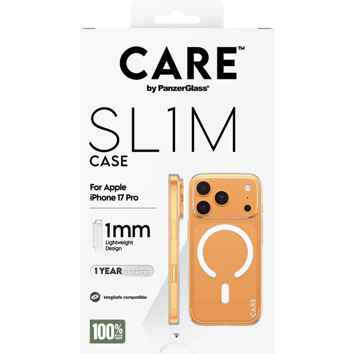 CARE by PanzerGlass PanzerGlass SL1M MagSafe Hoesje voor iPhone 17 Pro - Transparant