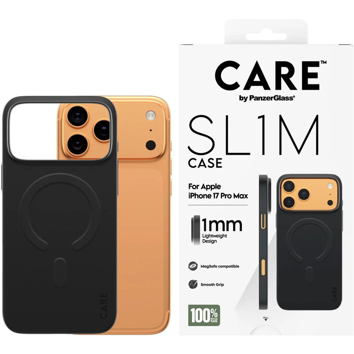 CARE by PanzerGlass PanzerGlass SL1M MagSafe Case voor iPhone 17 Pro Max - Zwart
