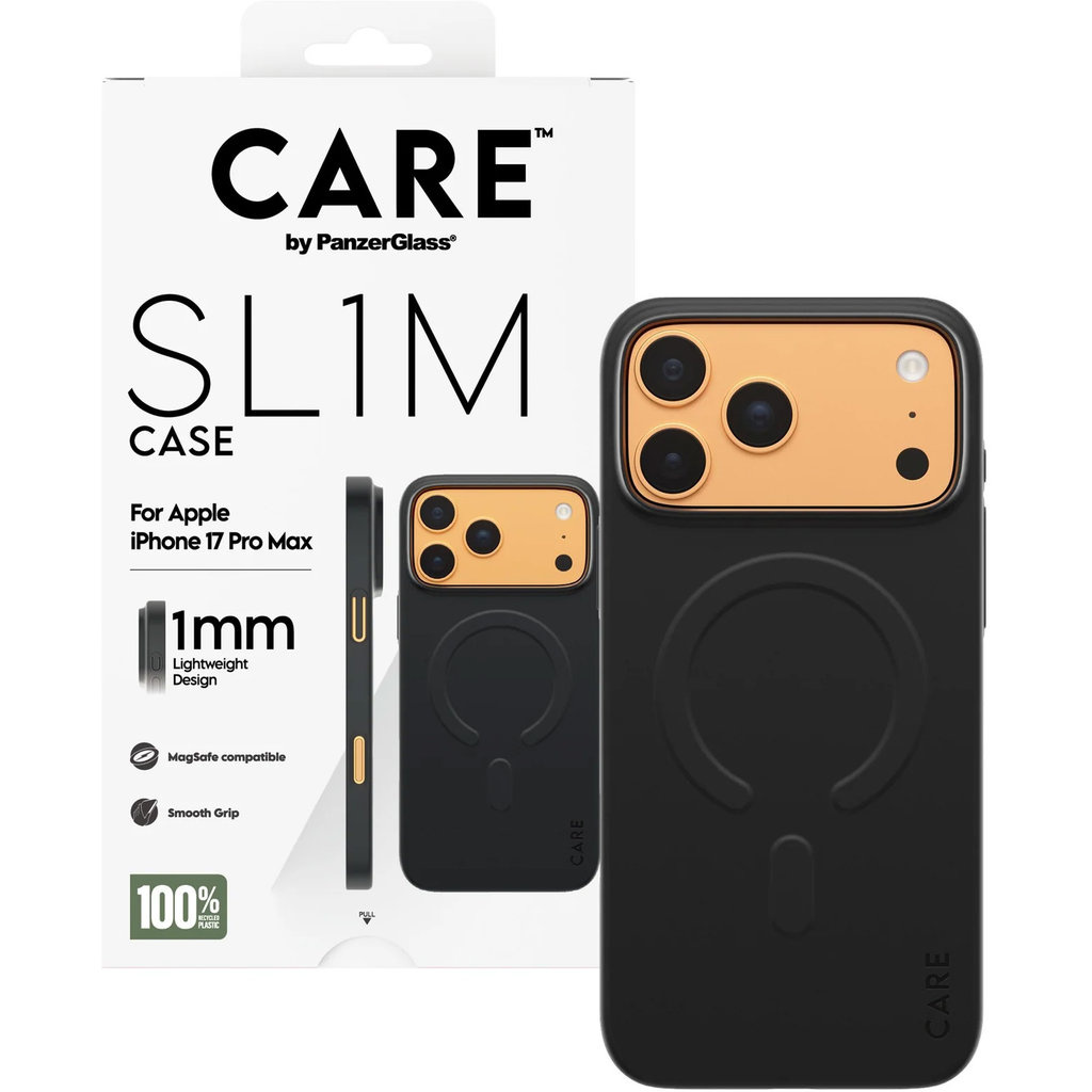 CARE by PanzerGlass PanzerGlass SL1M MagSafe Case voor iPhone 17 Pro Max - Zwart