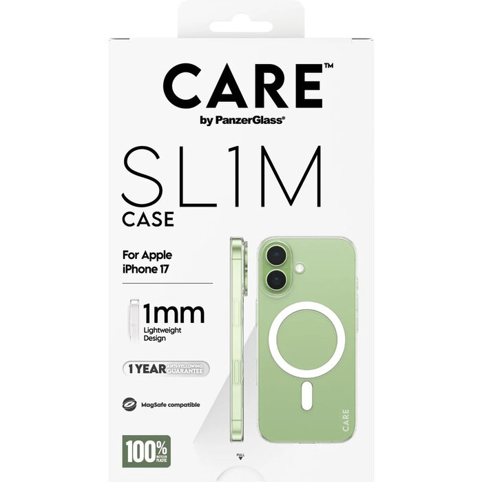 CARE by PanzerGlass PanzerGlass SL1M MagSafe Hoesje voor iPhone 17 - Transparant