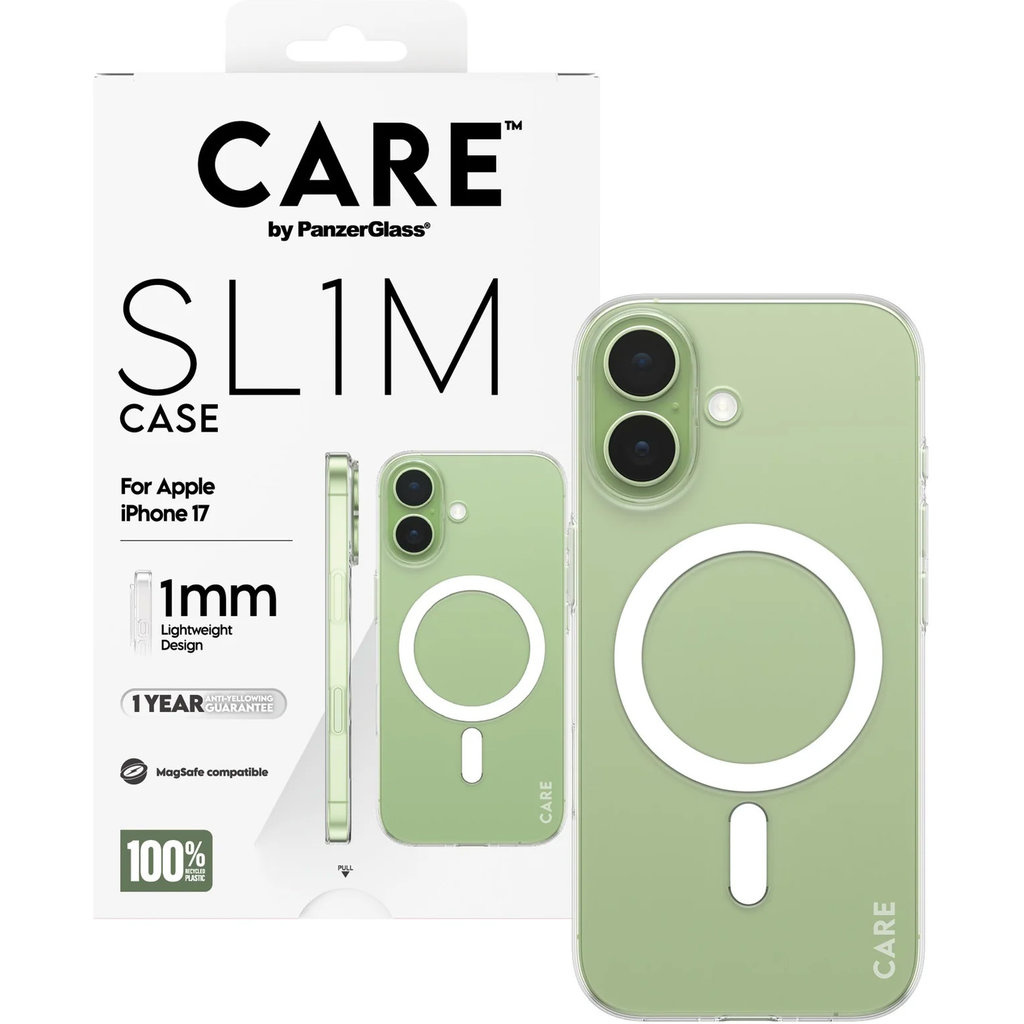 CARE by PanzerGlass PanzerGlass SL1M MagSafe Hoesje voor iPhone 17 - Transparant
