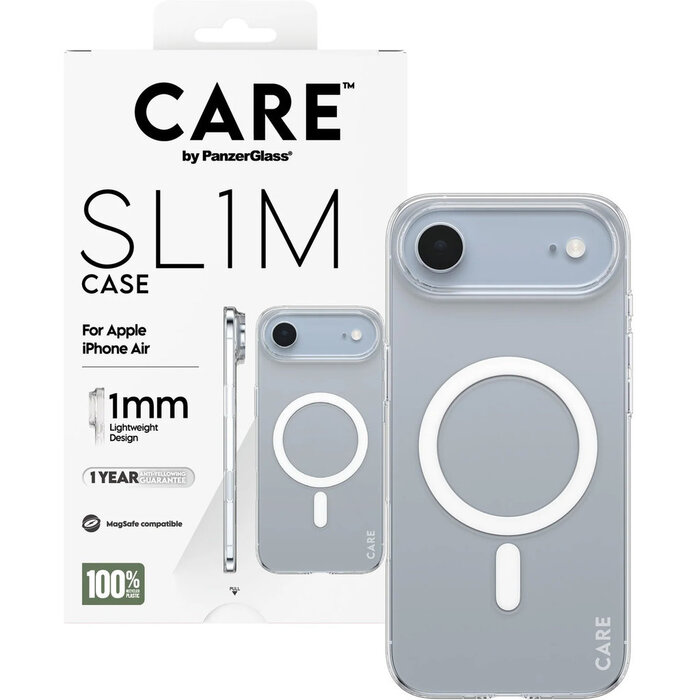 CARE by PanzerGlass PanzerGlass SL1M MagSafe Case voor iPhone Air - Transparant