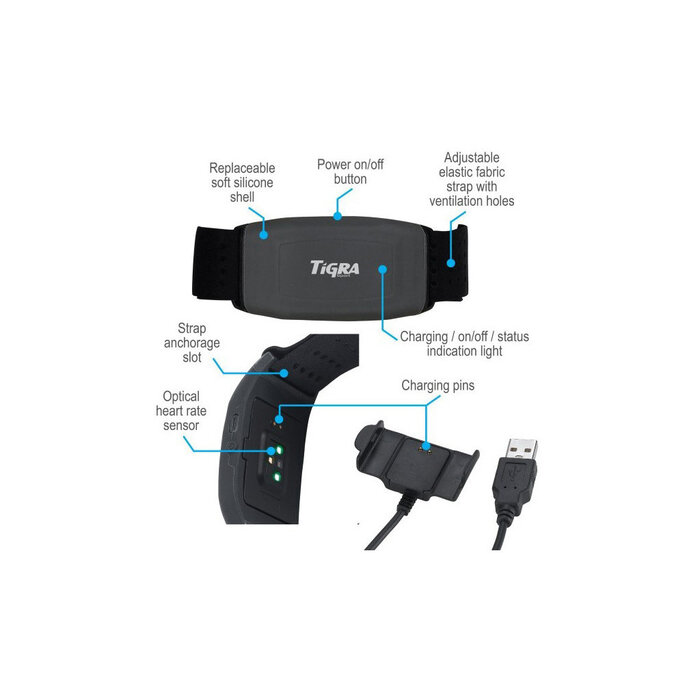 Tigra Tigra Trio 3-in-1 Fitness Sensor - Hartslag, Fiets & Stappenteller