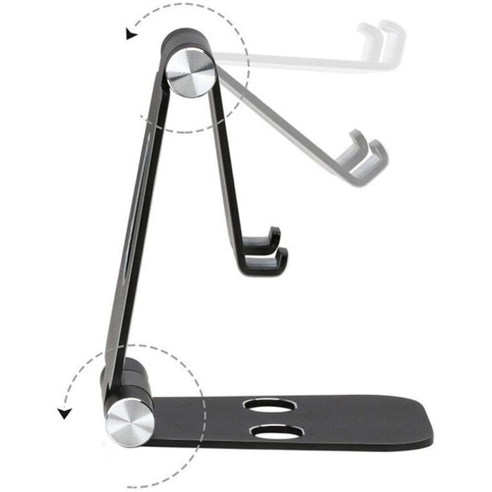 Mobiparts Mobiparts Metalen Telefoonstandaard Maat M - Zwart