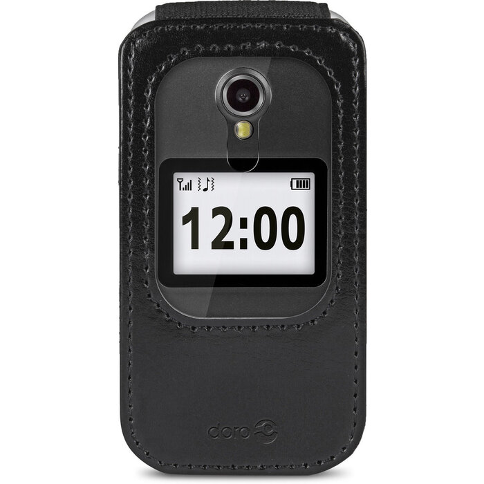 Doro Doro 2414 / 2424 Beschermhoes - Zwart PU-Leder (270-70506)