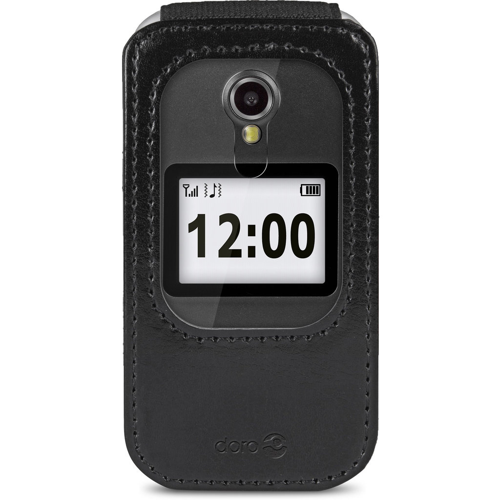 Doro Doro 2414 / 2424 Beschermhoes - Zwart PU-Leder (270-70506)