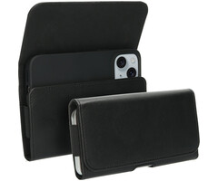 Mobiparts Mobiparts Classic Belt Case Maat L - Zwarte Riemtas voor Smartphones