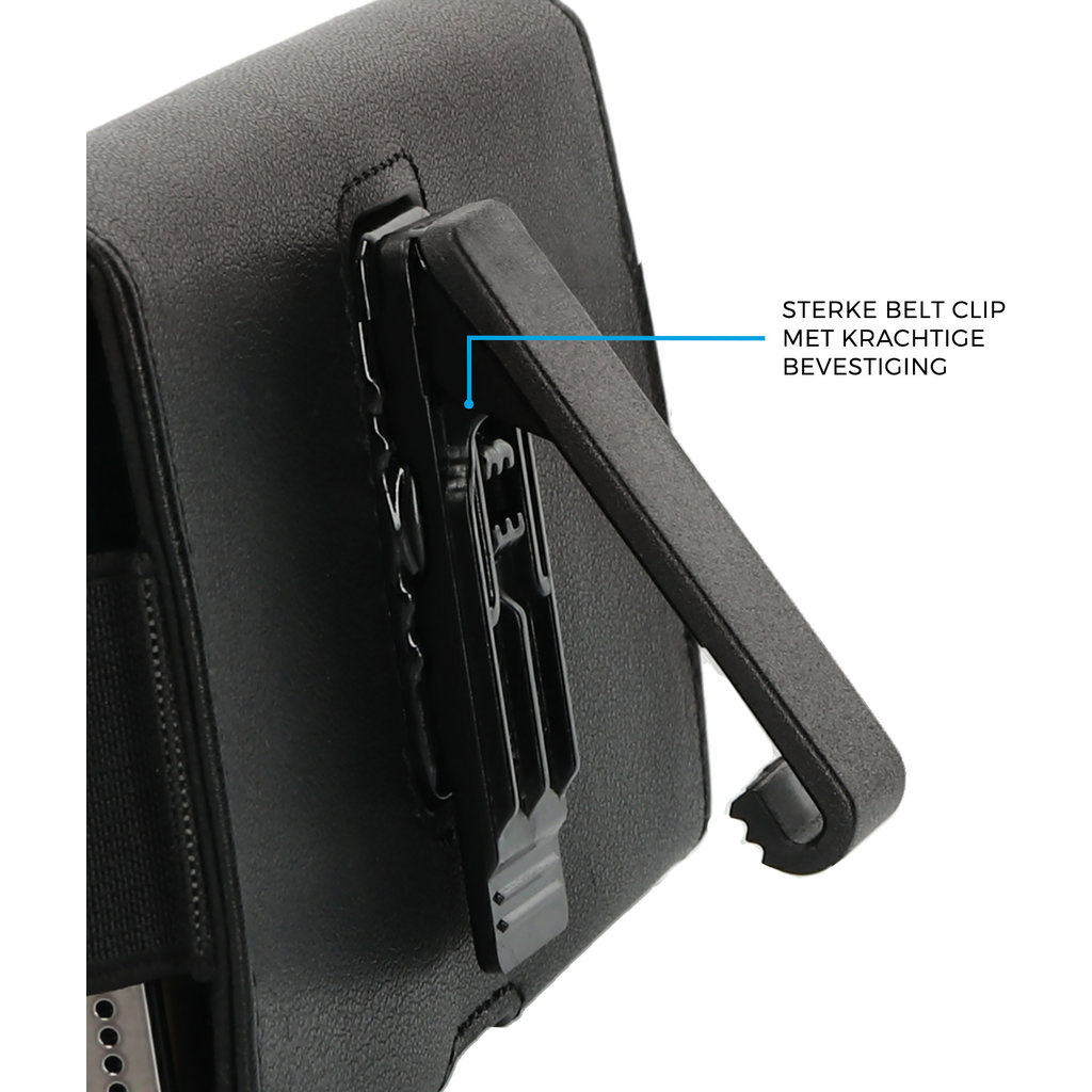 Mobiparts Mobiparts Classic Belt Case Maat L - Zwarte Riemtas voor Smartphones