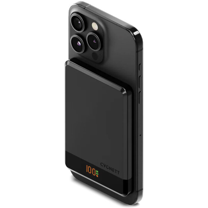 Cygnett Cygnett MagSlim 5.000mAh Magnetische Powerbank - Zwart
