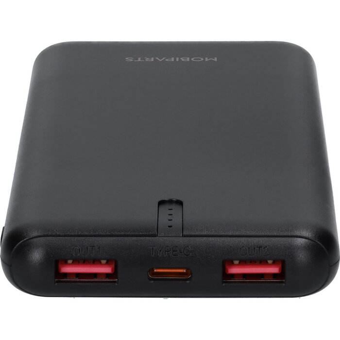 Mobiparts Mobiparts Powerbank III 10.000 mAh - 22.5W Snellaad Powerbank Zwart