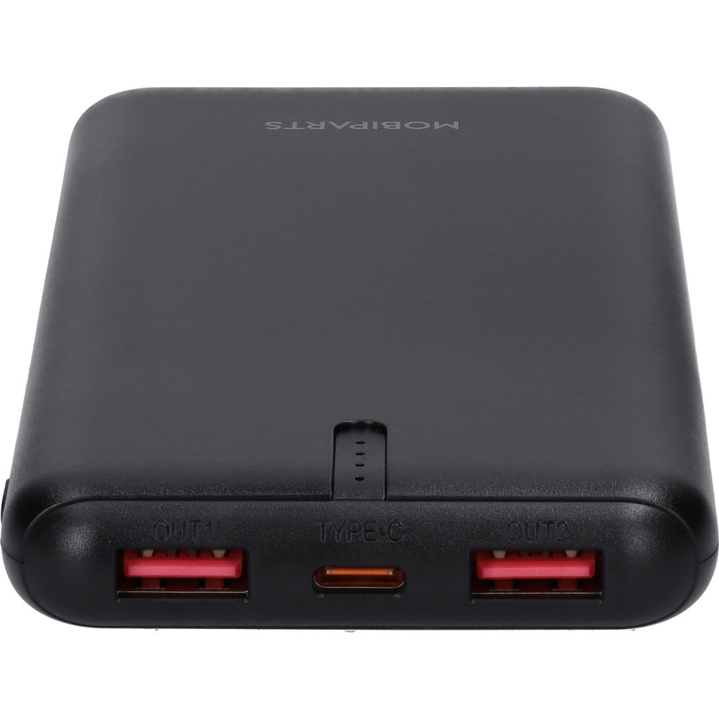 Mobiparts Mobiparts Powerbank III 10.000 mAh - 22.5W Snellaad Powerbank Zwart
