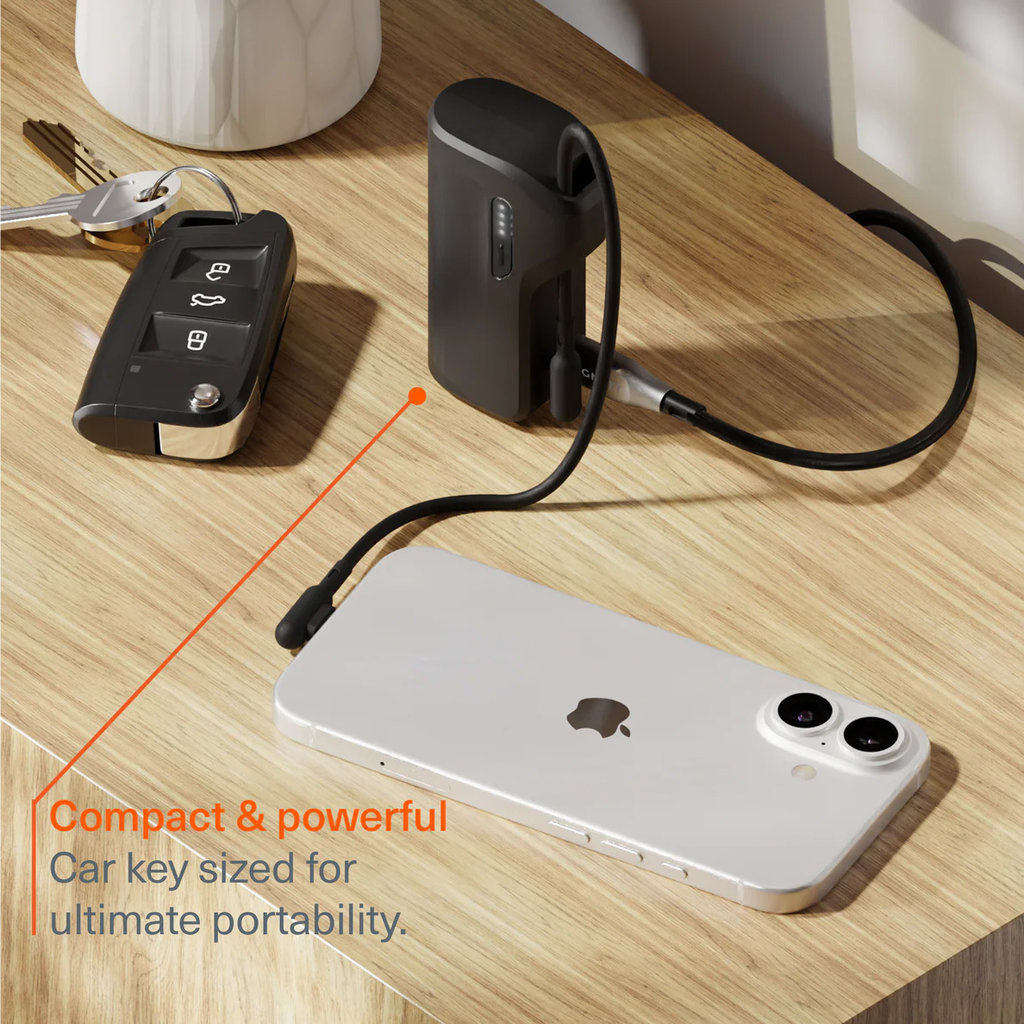Cygnett Cygnett Thumboost 5K Powerbank - 5000mAh - 20W Snelladen USB-C - Zwart