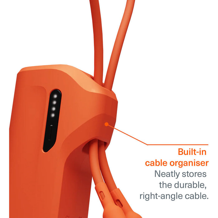 Cygnett Cygnett Thumboost 5K Powerbank with semi-integrated USB-C Cable Active Sunrise