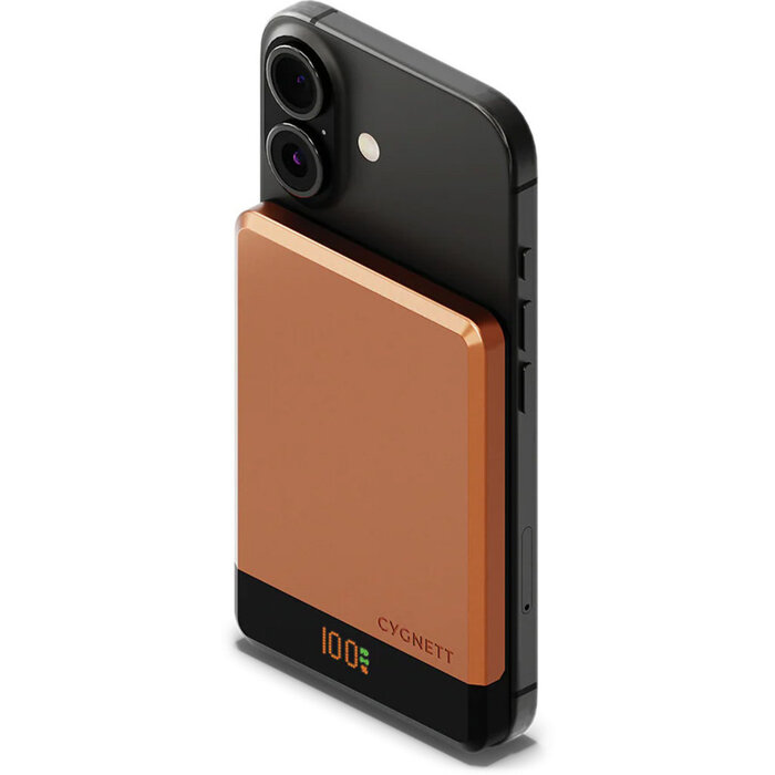 Cygnett Cygnett MagSlim 5.000mAh Magnetische Powerbank - 20W USB-C - Koper