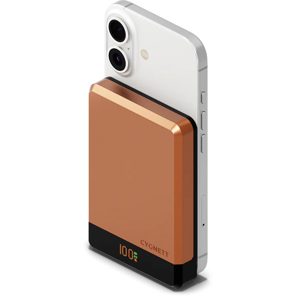 Cygnett Cygnett MagSlim 10.000mAh Magnetische Powerbank - Koper
