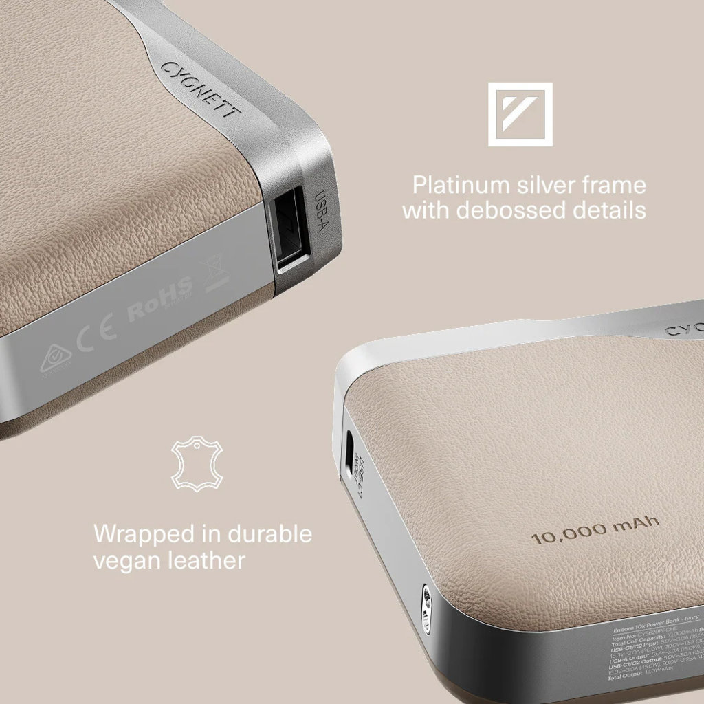 Cygnett Cygnett Encore 10.000 mAh Power Bank 45W - Ivoor