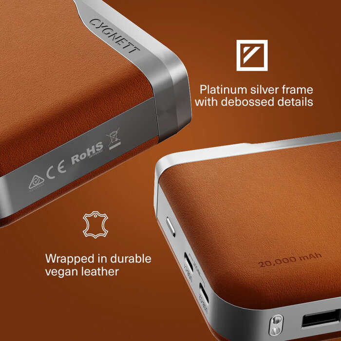 Cygnett Cygnett Encore 20.000 mAh Powerbank 65W - Tan
