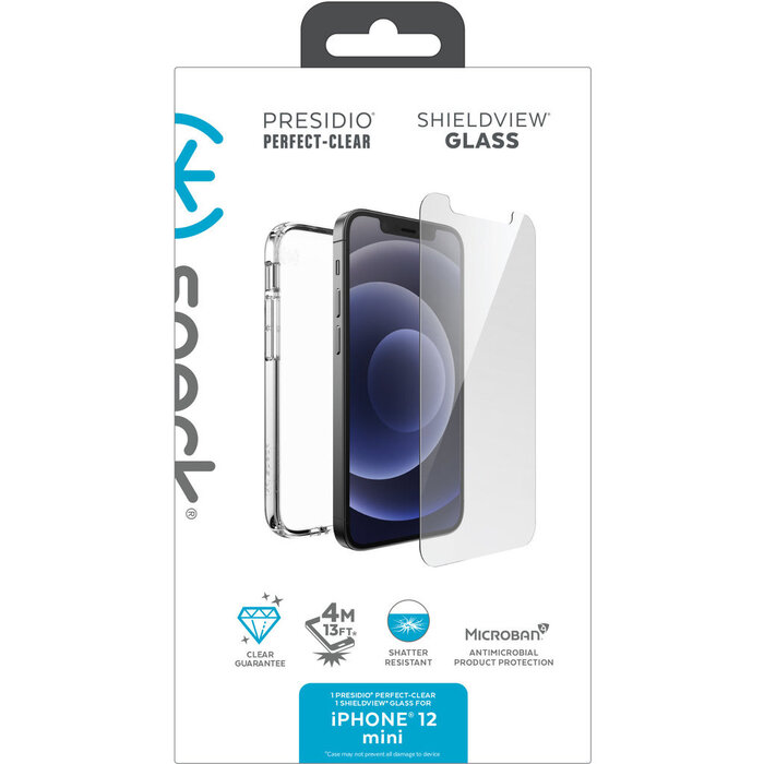 Speck Speck Presidio Perfect Clear Case & ShieldView Glass voor Apple iPhone 12 Mini