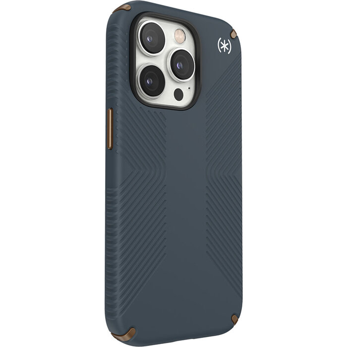 Speck Speck Presidio2 Grip Hoesje voor Apple iPhone 14 Pro - Charcoal Grey met Microban