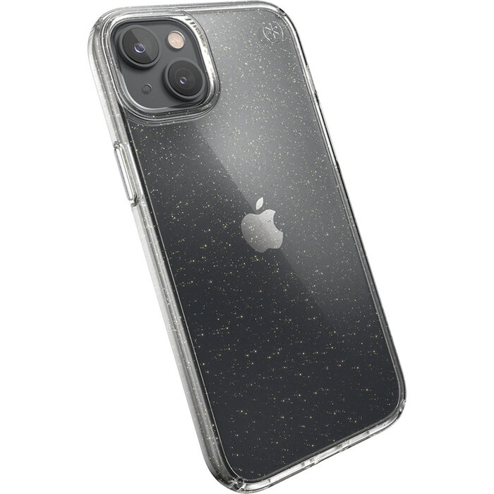 Speck Speck Presidio Perfect Clear Glitter Hoesje voor iPhone 14 Plus / 15 Plus - Transparant/Goud