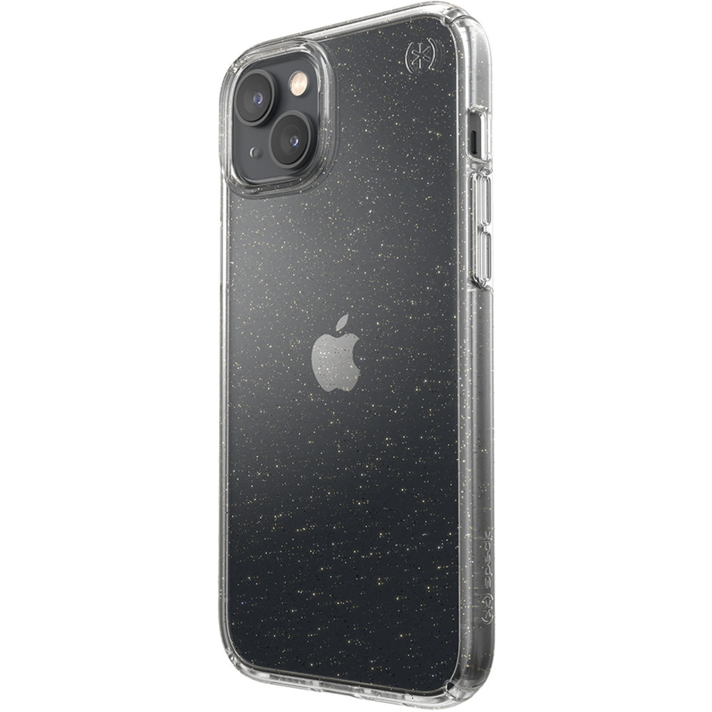 Speck Speck Presidio Perfect Clear Glitter Apple iPhone 14 Plus/15 Plus Clear / Gold Glitter - with Microban