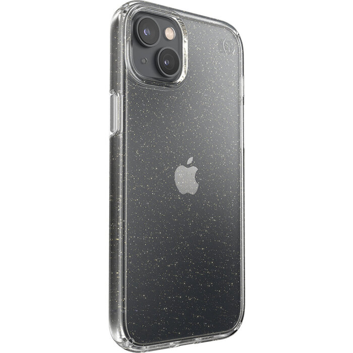 Speck Speck Presidio Perfect Clear Glitter Hoesje voor iPhone 14 Plus / 15 Plus - Transparant/Goud