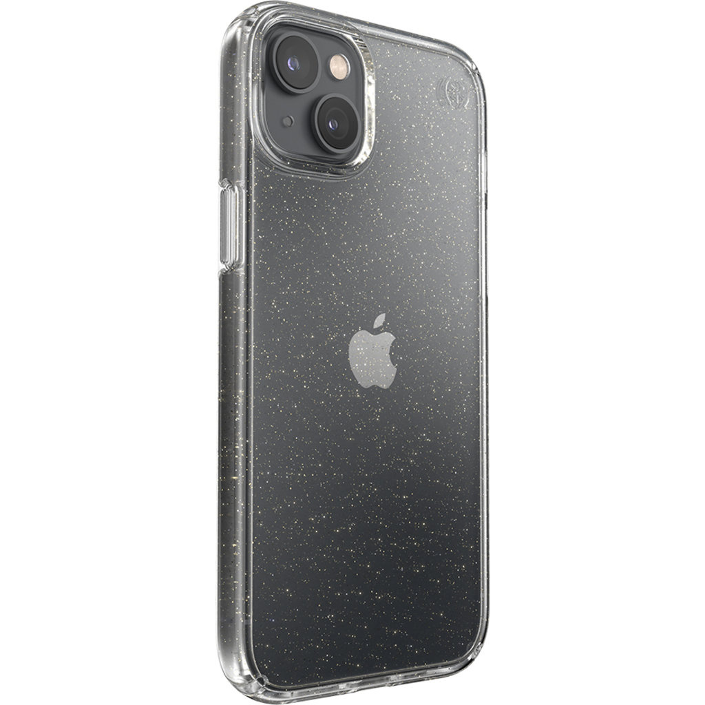Speck Speck Presidio Perfect Clear Glitter Apple iPhone 14 Plus/15 Plus Clear / Gold Glitter - with Microban